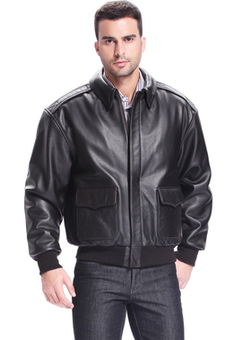 Luxury Lane二战真皮皮衣男空军飞行员夹克A2头层牛皮休闲外套