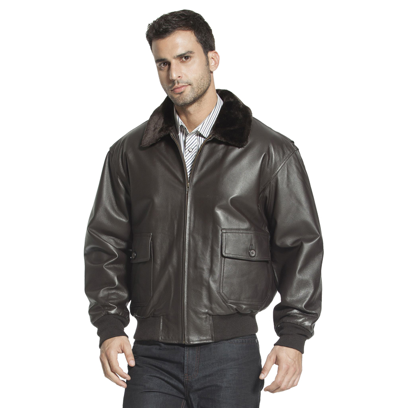 绵羊皮可脱卸毛领宽松皮衣羊羔毛