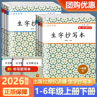 2026新版直通车字帖生字抄写本一二三四五六年级上册下册小学语文看拼音写汉字学习无忧课文识字每日一练教材同步专项训练开源图书
