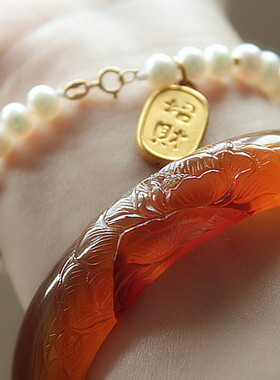 纯天然巴西无烧红色玛瑙手环包邮