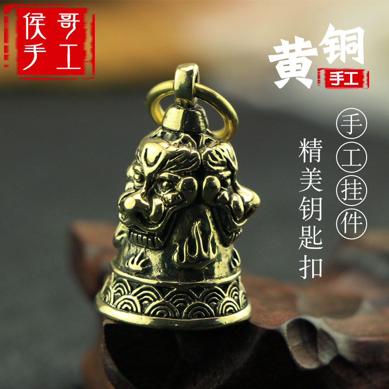 手工三獅鈴铛純黃銅汽車鑰匙扣吊墜挂墜小挂件個性複古項墜吉祥物在類目 節慶用品/禮品, 創意禮品, 鑰匙扣中 - 來自Buy2taobao.com提供專業的淘寶代購服務