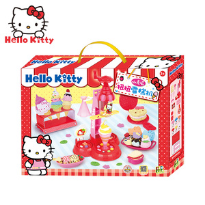 凯蒂猫扭扭雪糕机儿童彩泥橡皮小麦泥女孩冰淇淋DIY手工玩具礼物