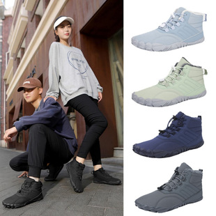 跨境新款户外棉鞋情侣防滑防水雪地靴加绒加厚登山鞋女徒步露营