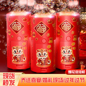 爆款 新年烟花泡泡机鞭炮带音乐灯光全自动出泡泡儿童过年玩具