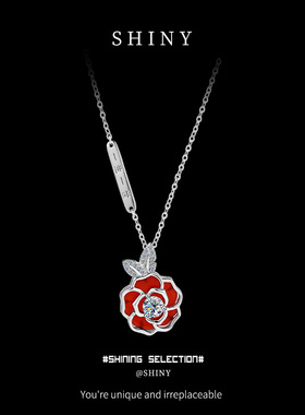 项链简约高级感莫桑石项链s925纯银有钱花系列本命年生日礼物颈链