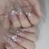 全华子施华洛 Ash美甲纯手工孕妇穿戴甲指甲贴片成品