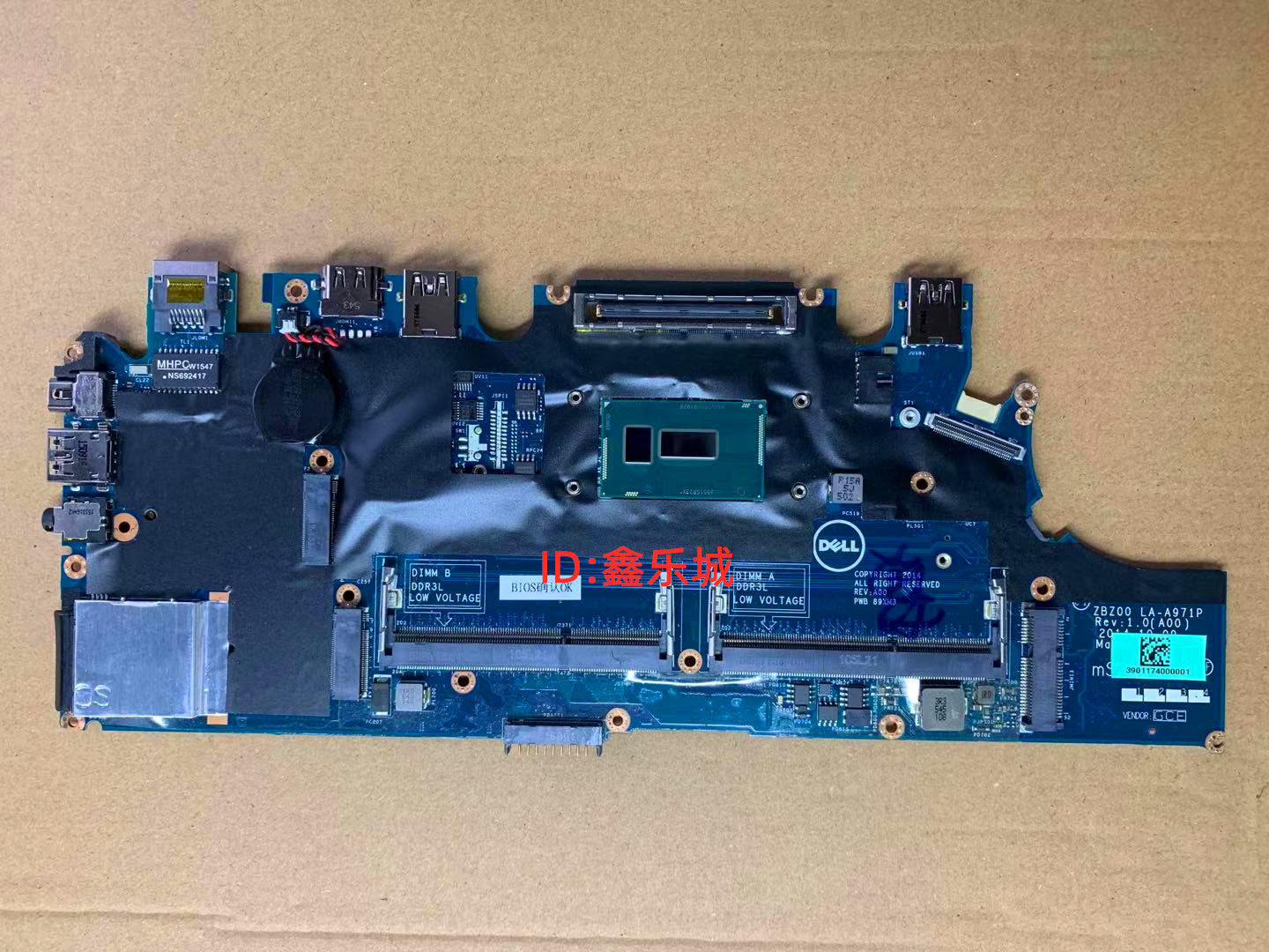 dell戴尔 7250主板E7250 7270 主板笔记本主板I3I5I7CPU LA-A971P