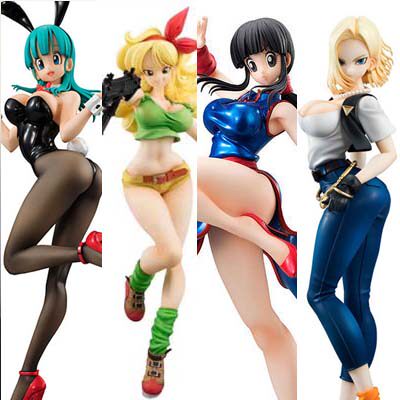 动漫七龙珠超级琪琪少女18号布玛尔比迪丽泳装兔女郎手办模型摆件