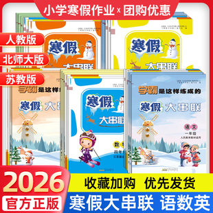 2026春季寒假大串联小学一二三四五六年级小升初衔接教材人教苏教北师大版语文数学英语预复习七彩的假期生活寒假衔接作业