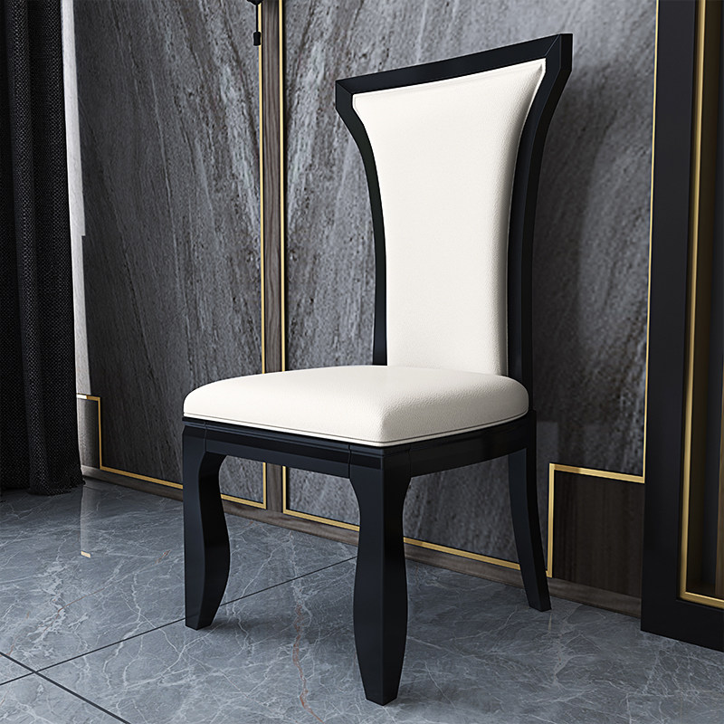 新中式全实木餐椅家用北欧靠背椅雕花餐桌椅现代餐厅饭店凳子椅子