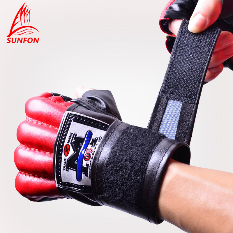沃尔克 成人半指拳击手套 男女专业打散沙袋拳套 家用格斗搏击训