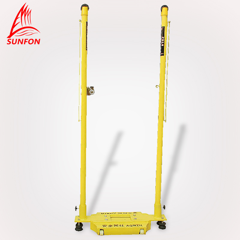 沃尔克可移动带轮双柱连体羽毛球柱羽毛球架羽毛球网柱羽毛球网架