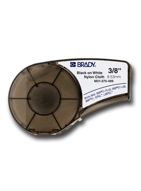 网络机房 布线专用 M21-375-499 美国BRADY 贝迪原装 M210/BMP21耗材 尼龙布白底黑字线缆布线线束电力标签