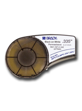 M21-187-C-342美国原装贝迪BRADYBMP21黄色M21-187-C-342-YL黄底黑字标签聚烯烃热缩套管白底黑字MC-187-342