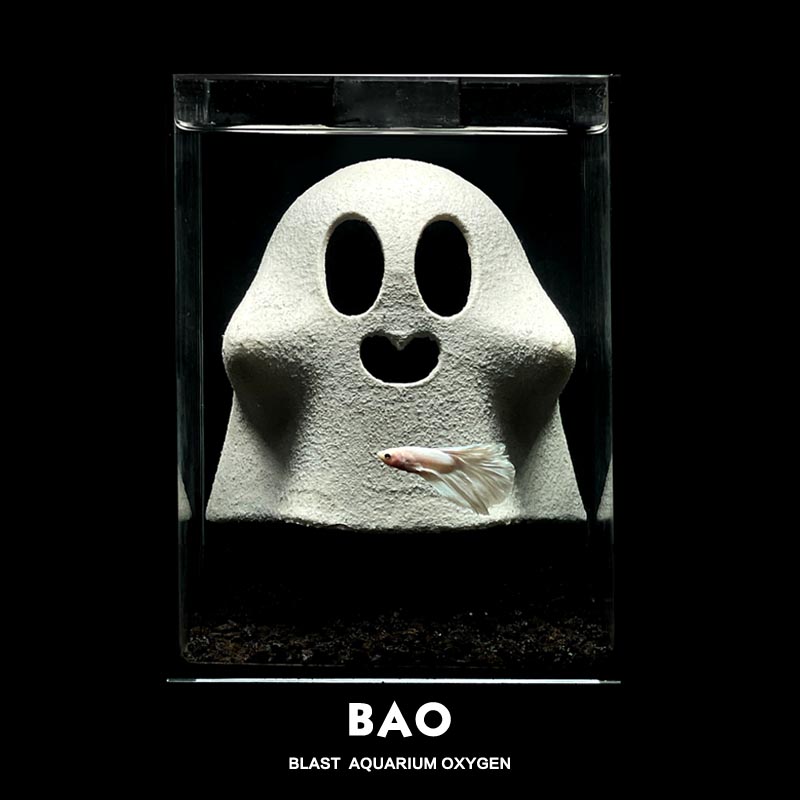 BAO爆氧森林 鬼马斗鱼鱼缸幽灵造景桌面高颜值专用办公室小型AQUA