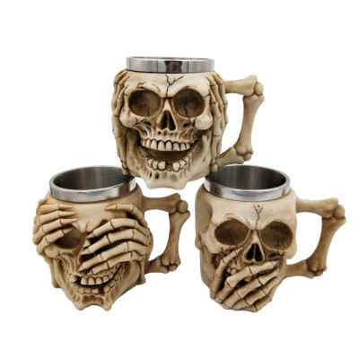 万圣节外贸3d骷髅头酒杯咖啡杯