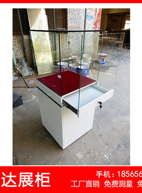 农业银行推拉展示柜金银首饰展览柜产品陈列柜玻璃展柜定制带灯
