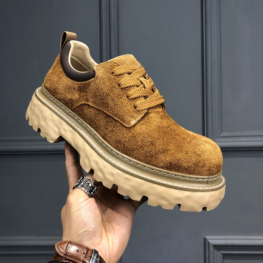 无注册商标头层牛皮休闲皮鞋