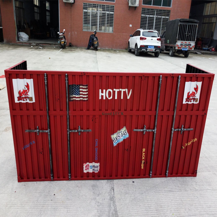 美式LOFT复古工业风集装箱超市收银台 公司迎宾台吧台 前台接待台