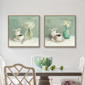 装 餐桌墙壁挂画 饰画餐厅北欧艺术壁画小清新现代厨房背景墙画新款