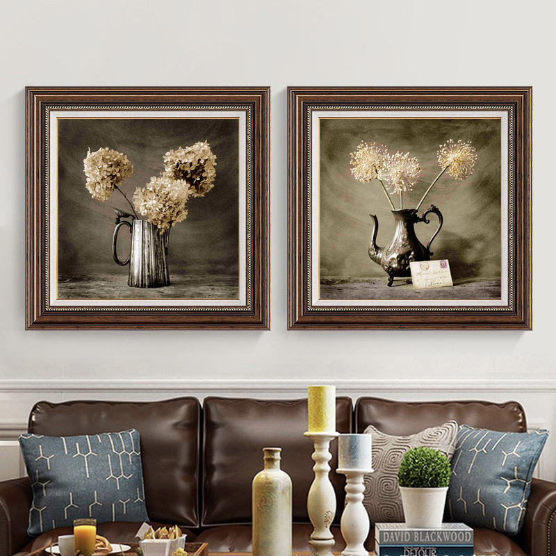 客厅装饰画沙发背景墙挂画正品美式餐厅玄关墙画新品卧室床头壁画