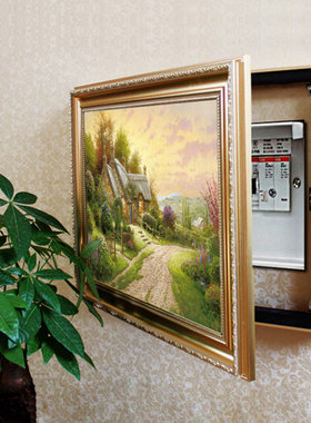 电表箱装饰画配电箱遮丑挂画免打孔欧式原创正品油画客厅电盒壁画