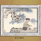 电表箱装 免打孔背景墙画壁画 饰画配电箱盒中古风国画遮挡挂画正品