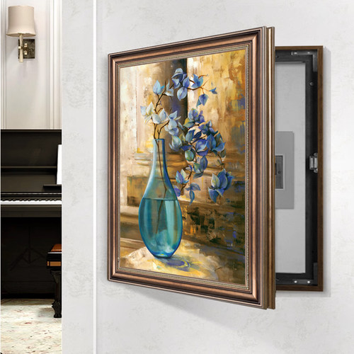 美式电表箱装饰画免打孔遮挡画是