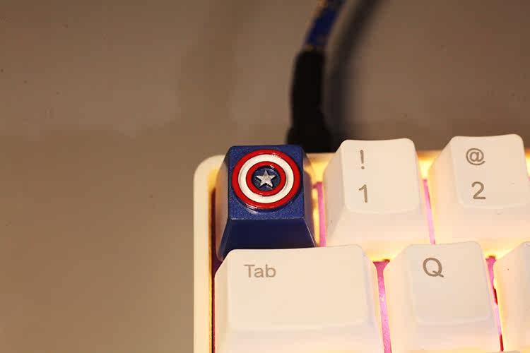 PG Captain America Key cap Mechanics keyboard resin relief three-dimensional Cool manual Metal Texture giftin the Computer Hardware/Monitor/Computer Peripherals , Keycap category - from Buy2taobao.com to provide professional Taobao agent buy service
