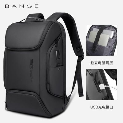 BANGE新款双肩背包男士商务韩版