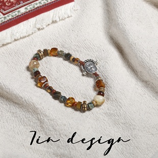 7in【千年】原创小众设计手作编织雅丹敦煌s925手链