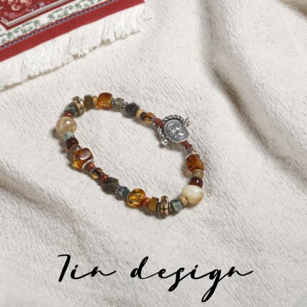 7in【千年】原创小众设计手作编织雅丹敦煌s925手链