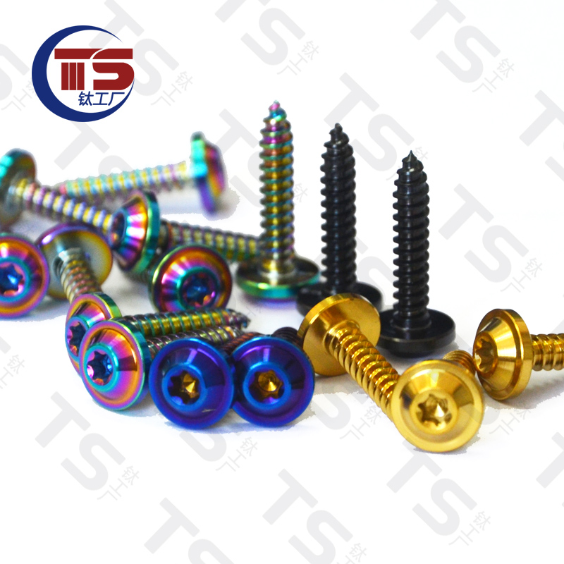 TS钛合金自攻丝M5/M4/M6X10mm-35mm）摩托车改装炫酷碟头板牙螺-封面