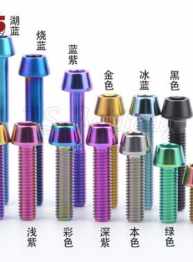 TS 钛合金螺丝锥头内六角M8X15/20/25/30/35/40/45mm卡钳改装螺丝