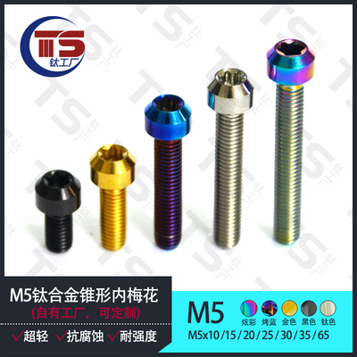 TC4钛合金螺丝内锥头内梅花