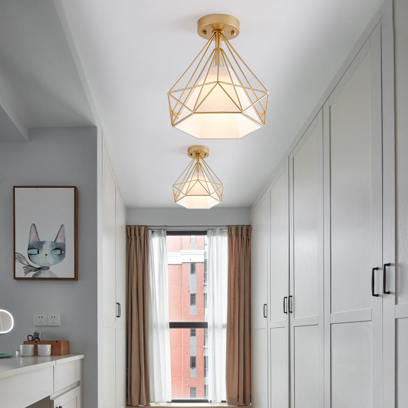 北欧阳台轻奢小吊灯简约现代进门厅入户玄关卧室走廊过道吸顶灯具