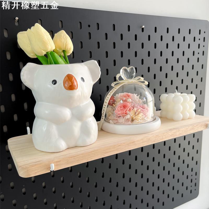 免打孔洞洞板置物架配件通用挂钩桌面收纳盒篮子桌面立式固定器