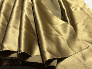 桑蚕丝真丝丝绸重磅素绉缎服装面料衣服马甲绣花重缎皮子布料