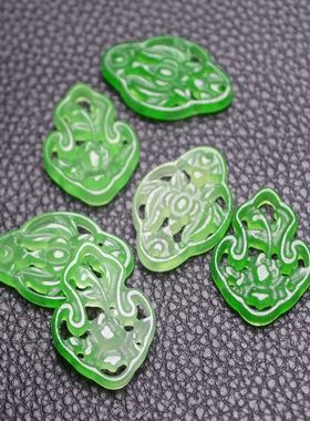 17*25mm干青镂空牡丹荷花吊坠 DIY古风发簪步摇耳饰配件