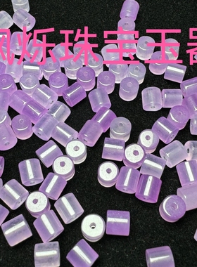 冰紫色小竹管6×5mm