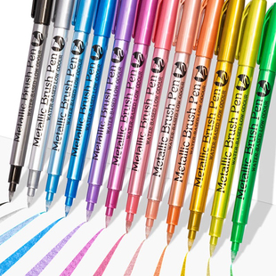 广纳550金银色硬头彩色金属油漆笔照片拍立得火漆印章高光签到名