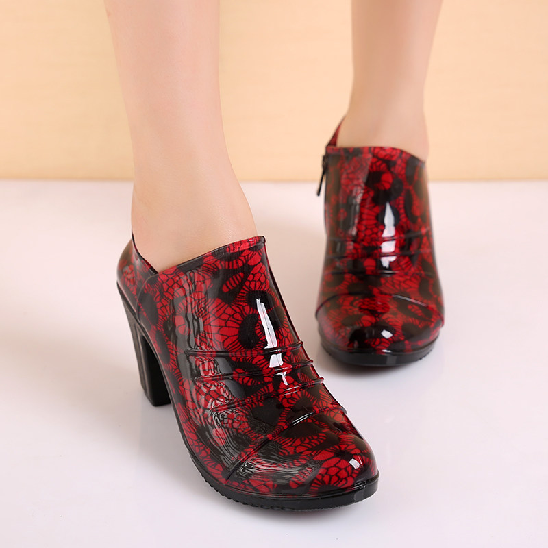 春秋季果冻色套鞋雨鞋
