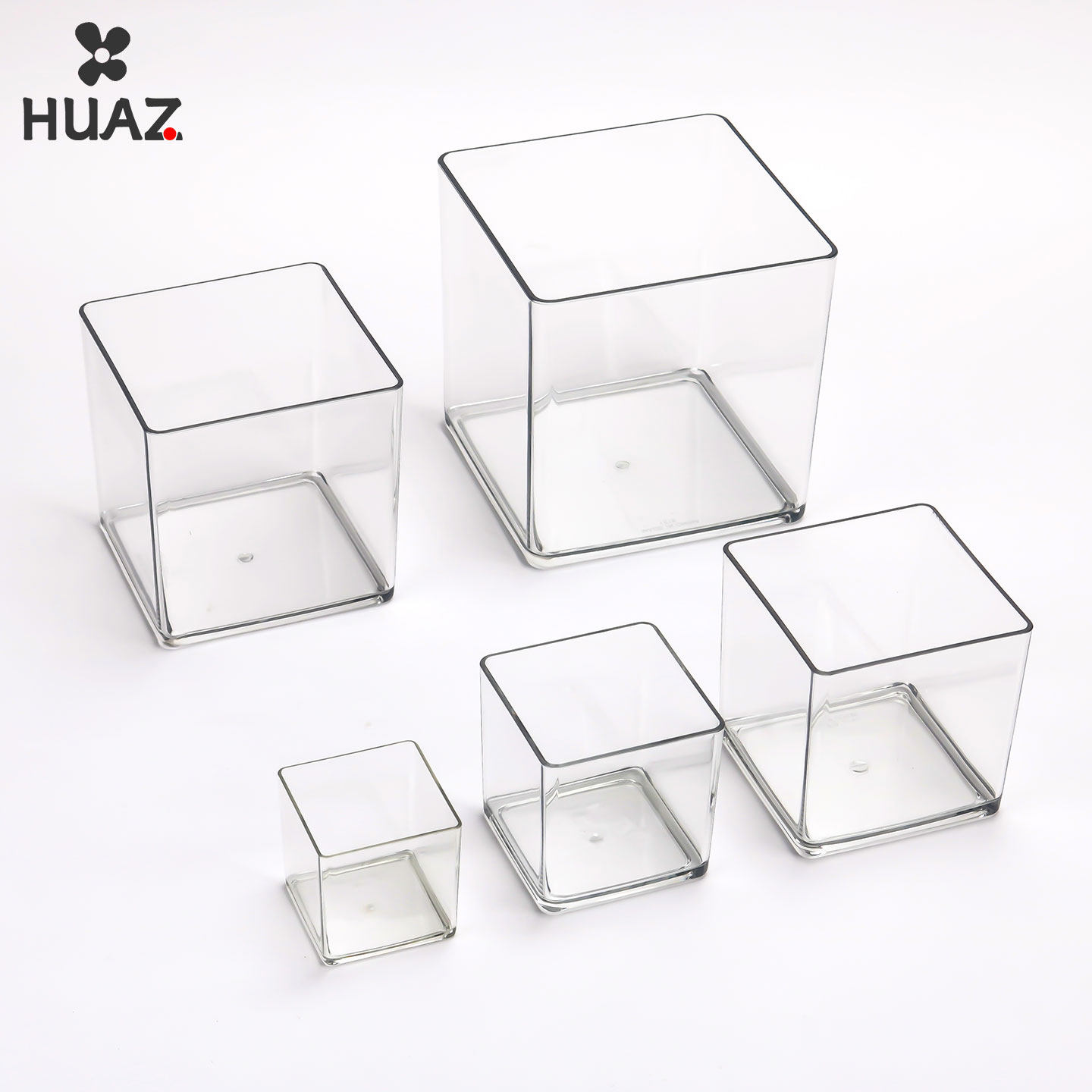 塑料方盒透明亚克力收纳盒无盖