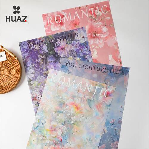西西里油画风花艺包装纸