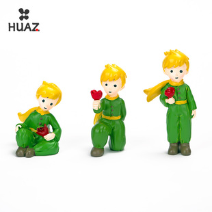 小王子花束包装 纸摆件拿花治愈系摆件公仔生日礼物可爱桌面情侣