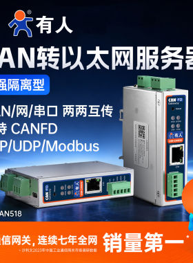 有人隔离CAN转以太网服务器