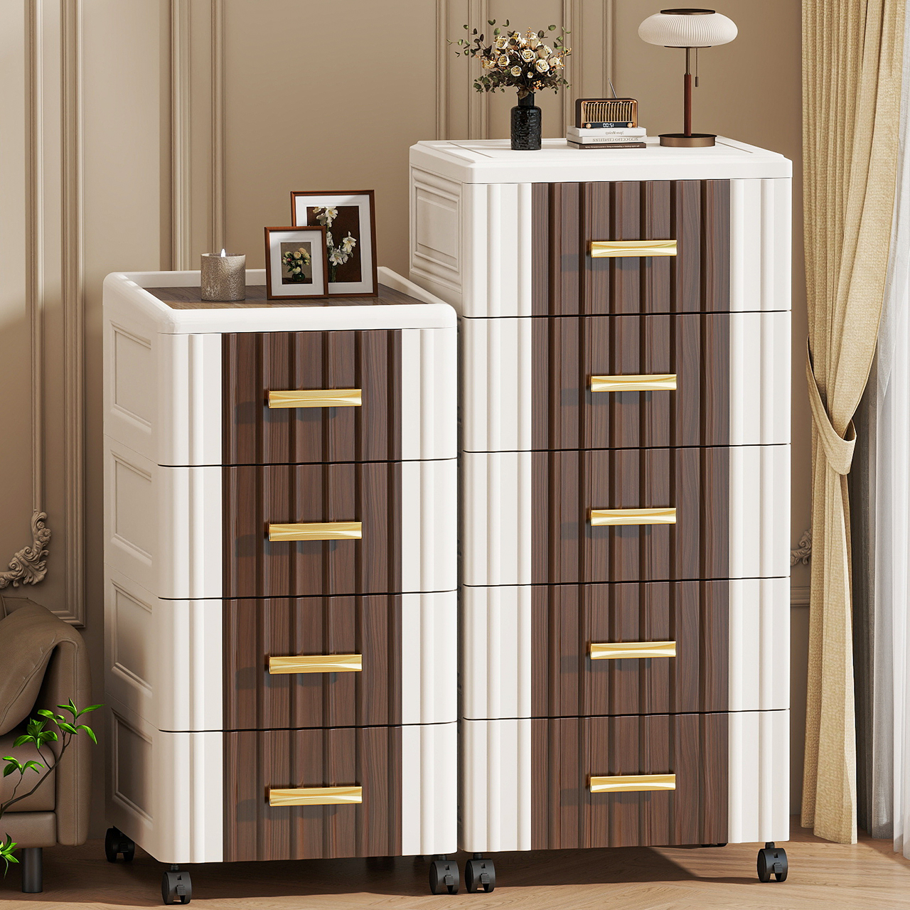 加厚抽屉式收纳柜多层置物柜