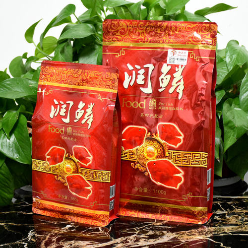 促正品红立方鱼粮 润鳞血鹦鹉增红鱼饲料 袋装中粒上浮鱼食  包邮 - 封面