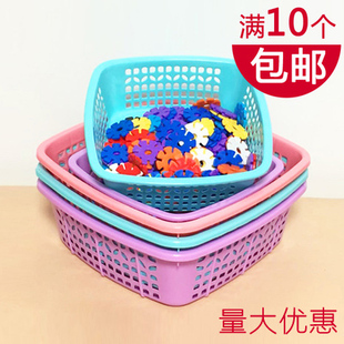 大号新款塑料 幼儿园区角材料游戏玩具筐 正方形 其他收纳篮子