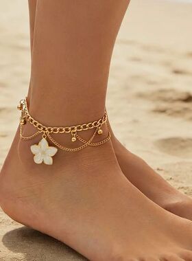 Fashion Gold Color Chain Tassel Ankle Chain for Women Vintag